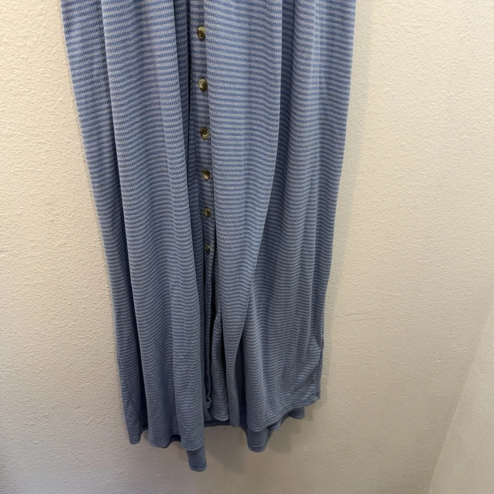 Free People Size M Nina Summer Halter Maxi Dress Coastal Boho Striped Sundress - Picture 10 of 12